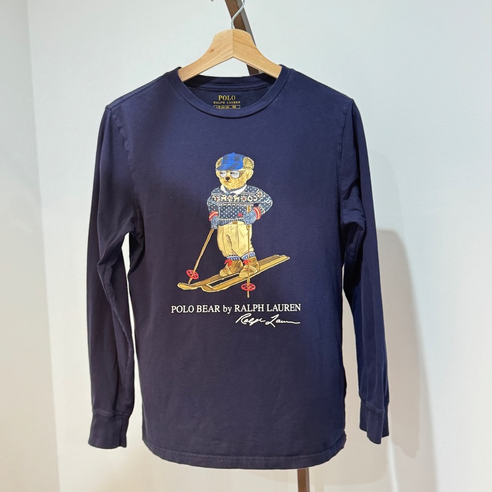 Skiing Polo Bear Long Sleeved Tee